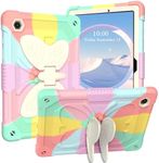 ROUMAYMAY for Samsung Galaxy Tab A9+ / A9 Plus 11 Inch 2023 Case with Kickstand Butterfly Wings, Protective Cover for Samsung Tab A9 Plus, Tablet Case with Stand Cute Kids Girls, Colorful Pink