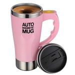 TsunNee 450ML Electric Self Stirring Coffee Mug, Stainless Steel Auto Magnetic Mug, Auto Mixing Cup for Coffee Tea Hot Chocolate Milk Cocoa Protein, Pink