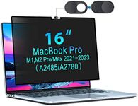 STARY Privacy Screen MacBook Pro 16 Inch 2021-2023 (A2485/A2780/A2991, M1/M2/M3),Removable Anti Glare MacBook Pro 16 Inch Privacy Screen Anti Blue Light Filter for Mac Pro 16.2 In-Easy Installation