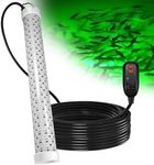 Goldlife 110V Underwater Green Fishing Light with 100ft Cable, 21Inch 800W 80000LM GFCI Safety Plug Brightness LED Light Attractants for Docks/Boats/Kayaks, IP69K Rated for Fresh & Salt Water