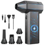Compressed Air Duster - 180000RPM Powerful Electric Air Duster, 3 Gear Adjustable Cordless Air Blower, Rechargeable Dust Cleaner for Keyboard, Computer, House, Outdoor, Car