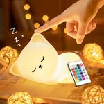 Night Light Kids, 16 RBG Colors+USB Rechargeable+Remote Kids Night Light Cute Lamp Cat Lamp,Toddler Night Light Kids Night Light Bedroom, Kids Lamp Kids Bedroom Accessories, Baby Night Light Newborn