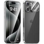 X-level Clear for iPhone 16 Pro Case [Not Yellowing] Ultra-Thin Soft Phone Cover, [Camera Lens Protector] [Screen Protectors] Anti-Slip Grip Slim Shockproof Cases for iPhone 16 Pro, Clear
