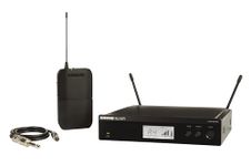 Shure BLX14R UHF Wireless System - Perfect for Guitar and Bass with 1/4 Jack - 14-Hour Battery Life, 300 ft Range | Includes 1/4" Jack Instrument Cable & Single Channel Rack Mount Receiver | H9 Band