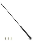 QWORK® Car Aerial Replacement, AM/FM/DAB Roof Car Radio Antenna Mast, for Optimal AM/FM Reception, with Screws M4 M5 M6, 40cm