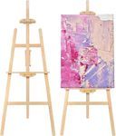 Grandink Professional 6ft Wooden Easel for Artists – Adjustable Angle & Height – Solid Pinewood Easel for Studio, Display & Canvas Painting