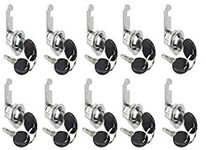 TOVOT 10PCS Cabinet Locks with Keys Mail Box Lock 20MM Drawer Locks Tool Box Locks Cylinder & Keys (Keyed Different)