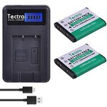 Tectra 2Pcs EN-EL19 Replacement Battery + LCD USB Charger for Nikon Coolpix A100 S33 S32 S100 S2500 S2700 S3100 S3200 S3300 S350 S4100 S4300 S5200 S6500 S6600 S6900 S7000 Cameras