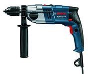 Bosch GSB 20-2 RE Heavy Duty Corded Electric Drill, 800W, 2.5 kg, 5.2 Nm, 3,000 rpm, 13 mm chuck, Metal Gear, 2 Gear Function + Auxiliary Handle, Chuck Key & Depth Gauge, 1 Year Warranty