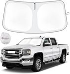 Car Windshield Sun Shade Compatible with 2023 2022 2021 2020 2019 GMC Sierra 1500 2500 3500 SLT, AT4, Denali Accessories Foldable Sunshade Truck Custom Windshield Sun Visor