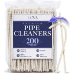 (200 Soft) Pipe Cleaners for Glass and Pipe - Soft Bristle Pipe Cleaners for Pipe for Glass Long White Pipe Cleaners for Cleaning - Pipes Accessories