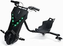 Kids Electric Drift Scooter, Electric Motor Tricycle 360 Degrees 250 watts, Drift Trike Scooter with 600mAh Battery Long Endurance, LED Lighting