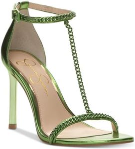 Jessica Simpson Women's Qiven T-Strap High Heel Heeled Sandal, Green, 6
