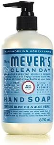 Mrs. Meyer's Clean Day Liquid Hand Soap, Cruelty Free and Biodegradable Hand Wash Made with Essential Oils, Rain Water Scent, 370 ml Soap Pump Bottle