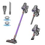 DEVOAC N300 Cordless Vacuum Cleaner, 6 in 1 Ultra-Lightweight Stick Vacuum, 2200mAh Battery Up to 40mins Runtime, Powerful Handheld Vacuum for Hard Floor Carpet Pet Hair Home