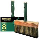 KINGORIGIN Deck Stain Brush, 8 Inch Paint Brush, Deck Brush with Threaded Handle for Extension Use, Stain Brushes for Wood, Fence, Walls and Furniture