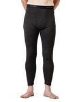 LAPASA Men's Thermal Underwear Bottom Heavyweight, Fleece Lined Long Johns for Men Thermal wear Leggings 1 Bottom (Thermoflux M25) Heather Black M