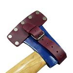 Hide & Drink, Lumberjack Hatchet Sheath, Rustic Case with Adjustable Strap, Protector Holster, Full Grain Leather, Handmade, Sangria