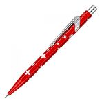 Caran d'Ache Metal-X Basic 0844.253 Lead Holder with Swiss Flag Metal Casing for 0.7 mm Pencil Leads Length 12.5 cm