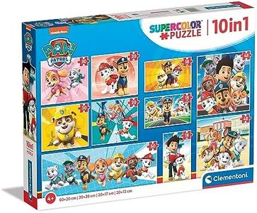 Clementoni - Supercolor Puzzle 10 in 1 - Pat'Patrouille - Puzzle Progressifs (60, 2x48, 4x30, 3x18 Pièces), Puzzle Enfants 4 Ans, Puzzle Dessin Animé - Fabriqué en Italie - 20270