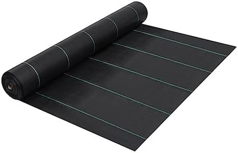 vidaXL Weed & Root Controlmat Gravel Driveway Garden Patio Outdoor Deck Barrier Fabric Mulch Matting Weed Control Ground Cover Mat Black 2x50m PP