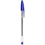 pens BIC Cristal ORIGINAL Medium Daily BALLPOINT Biros 1.0 mm Everyday Essay Writing Home School Office Stationery Supplies Clear Barrel 4 Colours BLACK RED BLUE GREEN RGB Stick BLUE, 20 X