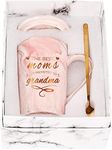 The Best Moms Get Promoted To Grandma Mug New Grandma Mug Gift for Grandma Grandma Gift for Mothers Day from Granddaughter Grandson Mug Birthday Gift for Grandma 14 Ounce Gift Box Pink