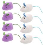 2 pcs Plush Mouse Cats Rattling Mice Amusement Toys Catnip Mice Toys Cat Mice Toys Kitten Stuffed Animal Toy Cat Catching Toy Sponge Ball Choose Color May Vary