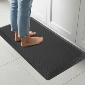 QSY Kitchen Anti Fatigue Floor Mats,Comfort Cushioned Standing Rugs,Waterproof，Non-Slip Memory Foam Kitchen Mats for Floor，39x20x0.75 Inch