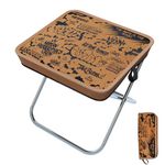 OX-GEN OUTDOORS Ultralight Folding Camping Stool, Aluminum Portable Pocket-Size Chair (STEAM)