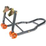 Motorcycle Paddock Front Stand Heavy Duty Grey Orange