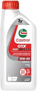 Castrol GTX High Mileage 15W-50 Engine Oil 1 Litre