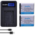 DuraPro 2Pcs 3.7V 1200mAh EN-EL10 Li-40B NP-45 Battery + LCD USB Charger for Olympus Li-42B Fujifilm NP-45 Nikon EN-EL10 D-Li63 D-Li108 NP-80 CNP80 KLIC-7006