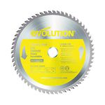 Evolution Power Tools 230TCT-60CS Circular Saw Blade (AKA Chop Saw Blade) For Cutting Stainless Steel - Carbide Tipped Metal Saw Blade Produces Virtually No Heat, Burrs or Sparks, 230 mm
