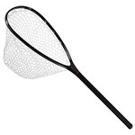 SF Mid Size Carbon Fishing Landing Net Boat Clear Soft Rubber Catch & Release Net Ghost