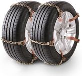 Emergency Snow Chains, Universal Tire Snow Chains for car suv semi trucks atv, Applicable Tire Width 225-295mm, Durable, Higher Stability (Set of 10)