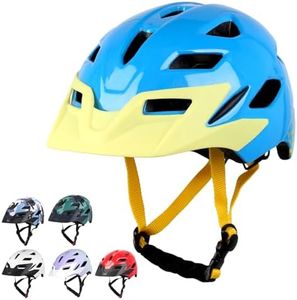 Bilaki Kids Bike Helmet, Adjustable Youth Boys Girls Helmets for Ages 3-5-8-14 Years (50-57cm), Child Helmet with Visor and LED Light, Lightweight Multi-Sport Bicycle Scooter Skate Cycling Helmets