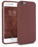 MyGadget Case for iPhone 6 | 6s - Cover Ultra Thin TPU - Soft Touch Rubber & Anti-Scratch Shell - Flexible Silicone - Matte Brown