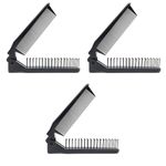 GITGRNTH Portable Travel Folding Comb Brush Compact Foldable Hair Brush For Travelling Pocket Size Comb Double Headed for Women & Men (Pack Of 2)