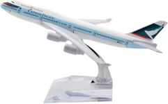 AmigozZ Diecast Aeroplane Scale Model Only For Display, Size -16 Cm-(Cathay Pacific, Kid, White)