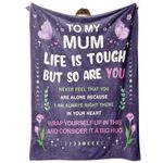 Craftique Gifts for Mum, Mum Birthday Gifts Throw Blanket, Mum Gifts from Daughter Son, Mother Gifts, Best Mum Gifts for Valentine's Day, Mothers Day, Christmas, to My Mum Blanket 60”x50”