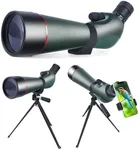 20-60x80 Spotting Scopes with Tripod & Phone Adapter,Advanced Prism for Crisp Imaging,Waterproof Fogproof Design for All-Weather Observation, Perfect for Bird Watching, Hunting & Wildlife Viewing