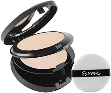 MARS Wonder 2 In 1 Compact With Mirror And Powder Puff | Oil And Sweat Control | Long Lasting Compact Powder For All Skin | Natural Finish (16.0Gm) (Shade-01)