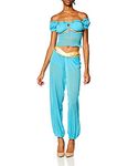 Leg Avenue Women's 3 Piece Arabian Princess Costume, Turquoise, Medium