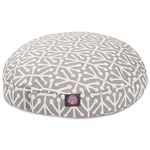 Gray Aruba Small Round Indoor Outdoor Pet Dog Bed with Removable Washable Cover by Majestic Pet Products