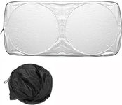 Car Sun Shade Windscreen SunShade, Car Front Windshield Shades Sun Reflector Block UV Ray Keep Your Vehicle Cooler Flexible Size for SUV Van Truck Front Window Blind Silver 190 x 90CM