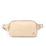 Mini Belt Bag 0.7L, Pander Waterproof Mini Everywhere Fanny Pack Purse for Women and Men. (Trench Beige)