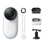 insta360 GO 3S - 128 GB White 4K Tiny Portable Vlogging Camera, Hands-Free POVs, Mount Anywhere, Stabilization, 140 Min Battery Life, 10m Waterproof, Find My Pet POV