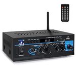 Pyle Home Audio Power Amplifier System - 2X40W Mini Dual Channel Mixer Sound Stereo Receiver Box W/ Aux, Mic Input - For Amplified Speakers, Pa, Cd Player, Theater Via Rca, Studio Use - Pta2