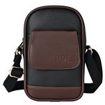 Pramadda Pure Luxury Tokyo Leather Sling Bag For Men Women Travel | Stylish Compact Side Crossbody Mobile Bag | Corporate Birthday Gift Item for Men | Daily Use Travel Bag. (Classic Black)